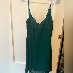 Reformation Emerald Green Mini Dress